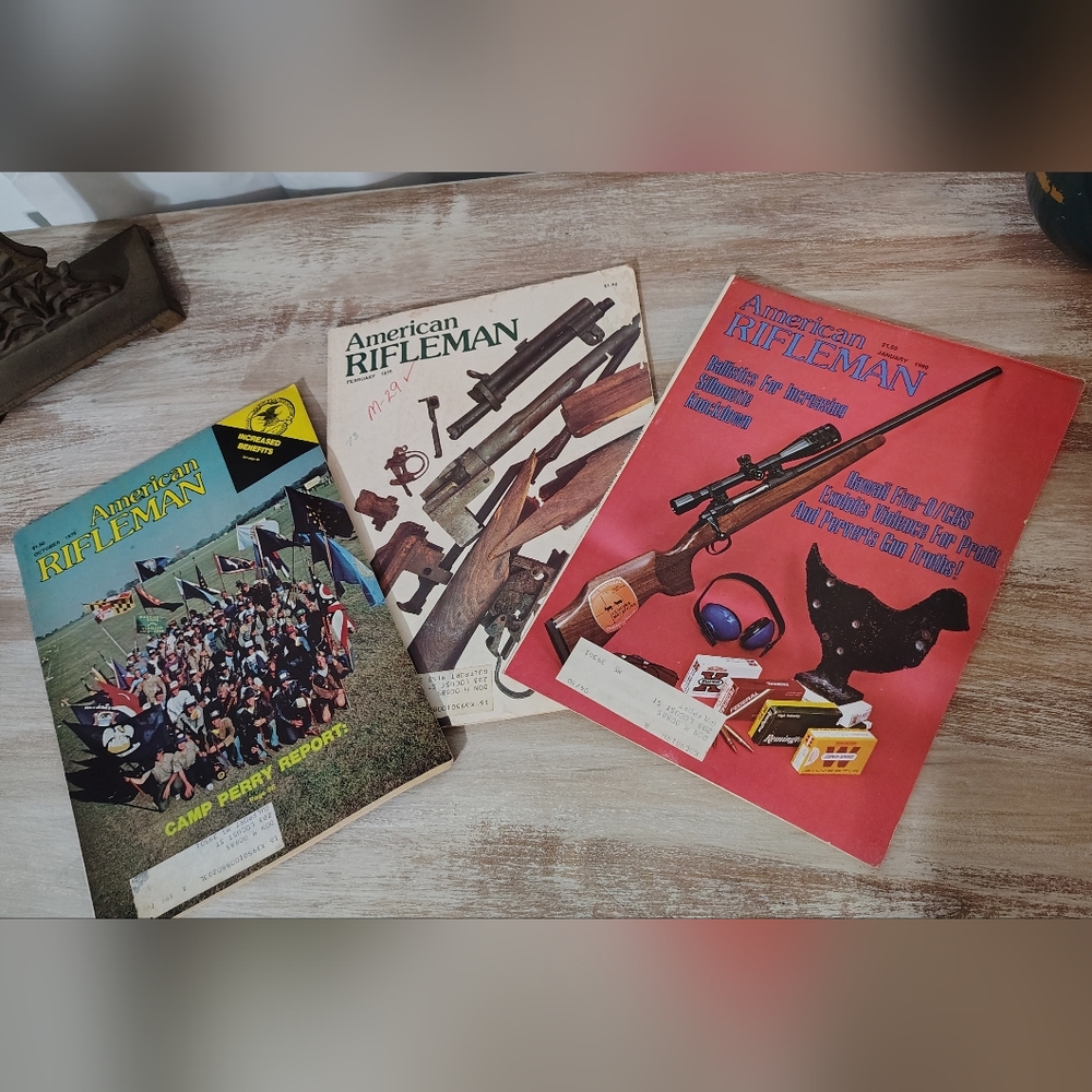 Vintage American Rifleman Magazines Lot Of 3